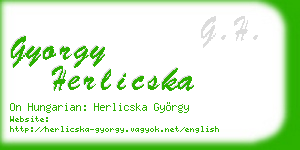 gyorgy herlicska business card